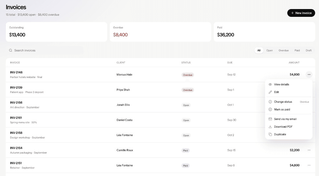 Filary dashboard